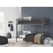 Graymound Gray Twin over Twin Bunk Bed with Ladder