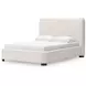 Whittgate Beige Performance Fabric Queen Upholstered Panel Bed