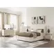 Whittgate Beige Performance Fabric Queen Upholstered Panel Bed