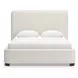 Whittgate Beige Performance Fabric Queen Upholstered Panel Bed