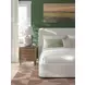 Whittgate Beige Performance Fabric Queen Upholstered Panel Bed
