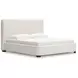 Whittgate Beige Performance Fabric King Upholstered Panel Bed