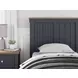 Landocken Dark Slate Blue and Light Brown Twin Panel Headboard
