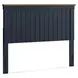 Landocken Dark Slate Blue and Light Brown Queen Panel Headboard