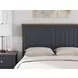 Landocken Dark Slate Blue and Light Brown Full Panel Headboard