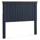 Landocken Dark Slate Blue and Light Brown Full Panel Headboard