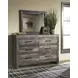 Wynnlow Gray 6 Drawer Dresser and Rectangular Mirror