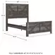 Wynnlow Gray Queen Crossbuck Panel Bed