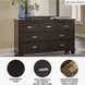 Covetown Dark Brown Dresser and Mirror
