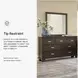 Covetown Dark Brown Dresser and Mirror