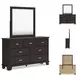 Covetown Dark Brown Dresser and Mirror