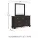 Covetown Dark Brown Dresser and Mirror