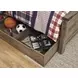 Trinell Brown Full Bookcase Storage Bed with Nailhead Trim