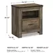 Trinell Brown One Drawer Nightstand