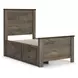 Trinell Brown Twin Panel Bed With 2 Storage Drawers