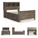 Trinell Brown Full Bookcase Bed With 2 Storage Drawers