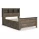 Trinell Brown Full Bookcase Single Side Underbed Storage Bed