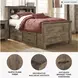 Trinell Brown Twin Bookcase Bed With 2 Storage Drawers
