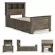 Trinell Brown Twin Bookcase Bed With 2 Storage Drawers