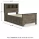 Trinell Brown Twin Bookcase Bed With 2 Storage Drawers