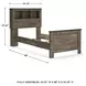 Trinell Brown Twin Bookcase Bed