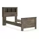 Trinell Brown Twin Bookcase Bed