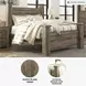 Trinell Brown Queen Poster Bed