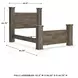 Trinell Brown Queen Poster Bed