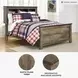 Trinell Brown Full Bookcase Panel Bed