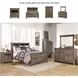 Trinell Brown Full Bookcase Panel Bed