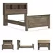 Trinell Brown Full Bookcase Panel Bed