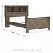 Trinell Brown Full Bookcase Panel Bed