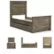 Trinell Brown Twin Panel Bed With 1 Large Storage Drawer