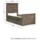 Trinell Brown Twin Panel Bed With 1 Large Storage Drawer