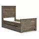 Trinell Brown Twin Panel Bed With 1 Large Storage Drawer