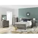 Frandern Gray Queen Bookcase Panel Bed