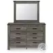 Frandern Gray Dresser with Mirror