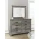 Frandern Gray Dresser with Mirror