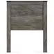 Frandern Rusti Warm Gray Twin Panel Headboard