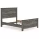 Frandern Black and Gray Queen Panel Bed with Nailhead Trim