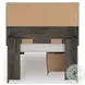 Frandern Gray Twin Bookcase Panel Bed with Storage