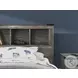 Frandern Gray Twin Bookcase Panel Bed with Storage