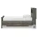 Frandern Gray Twin Bookcase Panel Bed with Storage