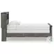 Frandern Gray Twin Bookcase Panel Bed