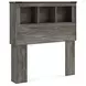 Frandern Rusti Warm Gray Twin Bookcase Headboard