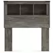 Frandern Rusti Warm Gray Twin Bookcase Headboard