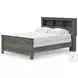 Frandern Gray Queen Bookcase Panel Bed