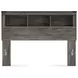 Frandern Rusti Warm Gray Queen Bookcase Headboard