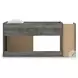 Frandern Gray Twin Loft Bed with Bookcase Storage