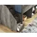Frandern Gray Twin Loft Bed with Bookcase Storage